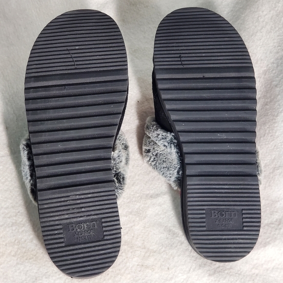 Sold BØRN Faux Fur Slippers Gray - Picture 6 of 7
